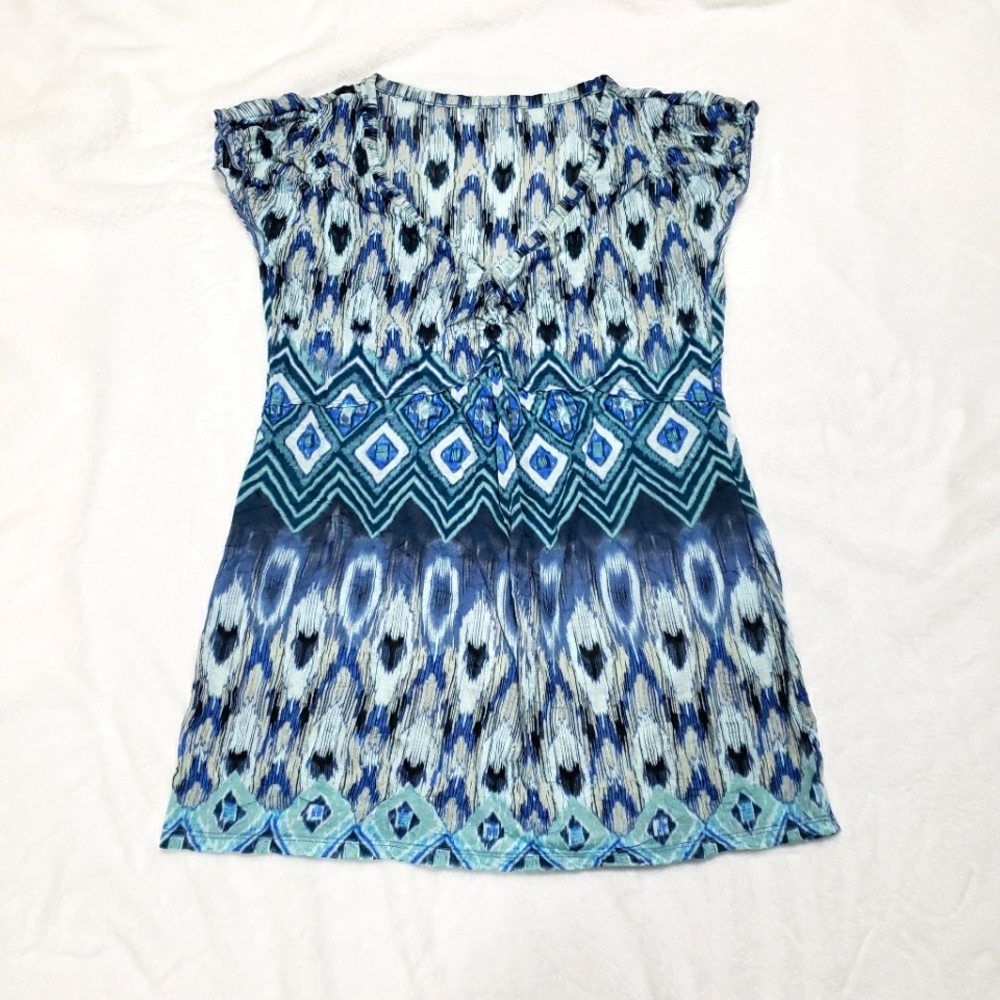 Blue Patterned Top